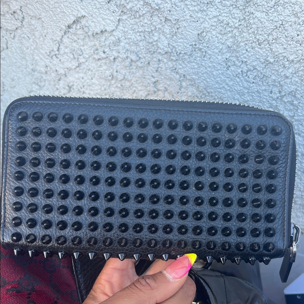 Black Studded Christian Louboutin wallet
